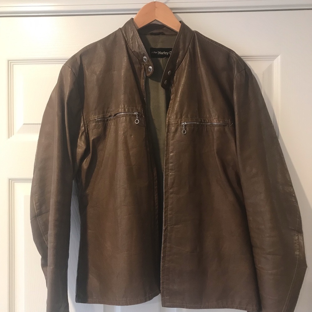 Vintage 70's Harley Davidson AMF Sportster Cafe Racer Leather Jacket